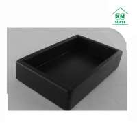 Top quality natural slate stone liquid dish soap bottle holder marble soap dish