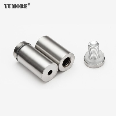 Customized factory price stainless steel round aluminum standoff hollow glass standoff screw