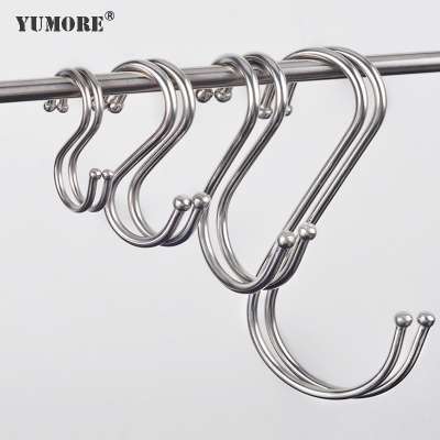 Home application heavy duty metal hook bathroom kitchen decorative stainless satin cloth s hook